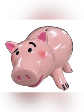 RARE Toy Story 3 Ceramic Hamm Piggy Bank w Cork Plug Disney Store Collector 9”